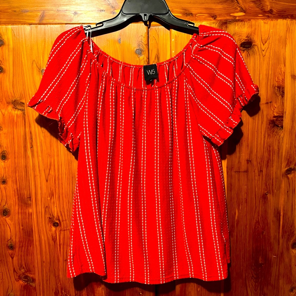 Red striped blouse